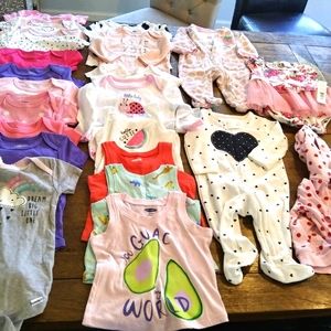 23 piece baby girl bundle 3-6 month